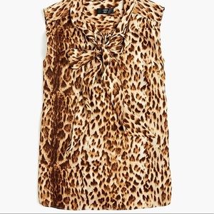 J. Crew Leopard top.
